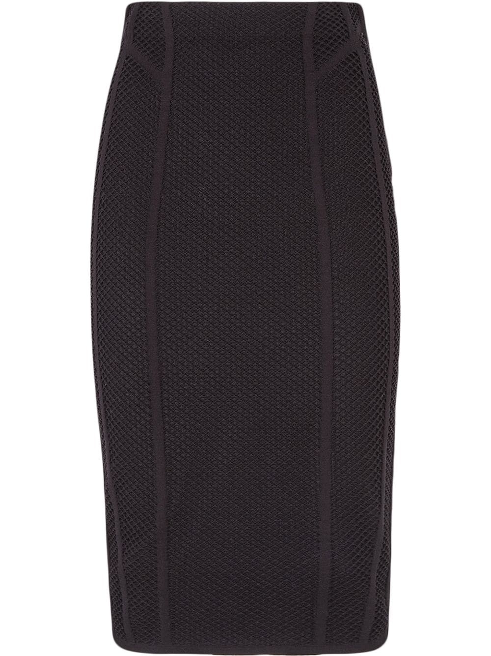 textured pencil skirt - 1