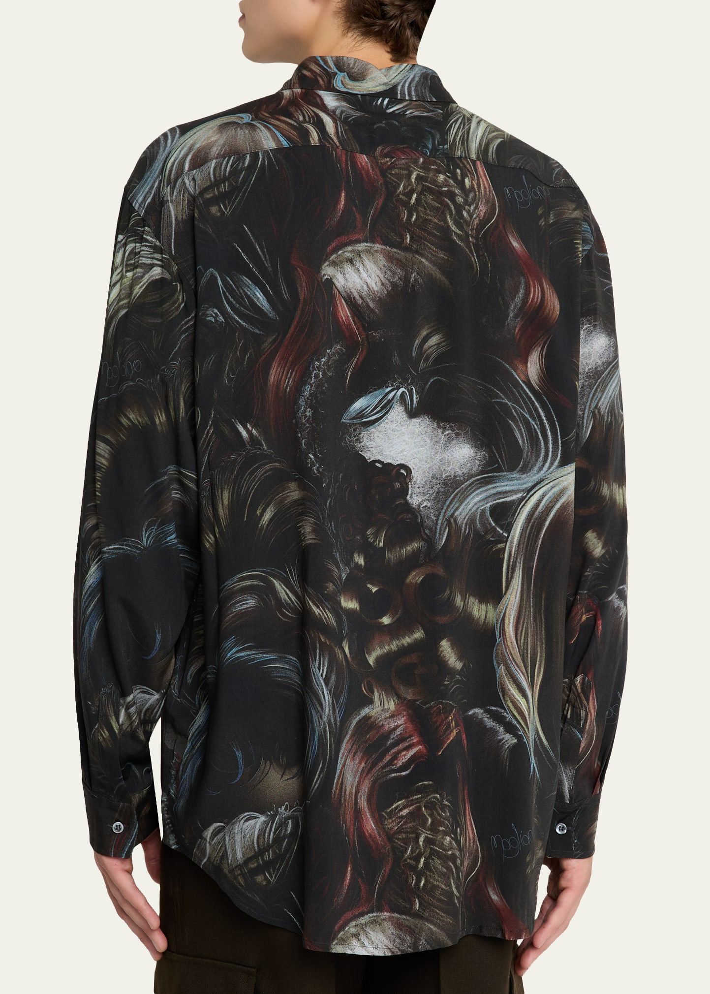 Men's Graphic-Print Long-Sleeve Button-Front Shirt - 3