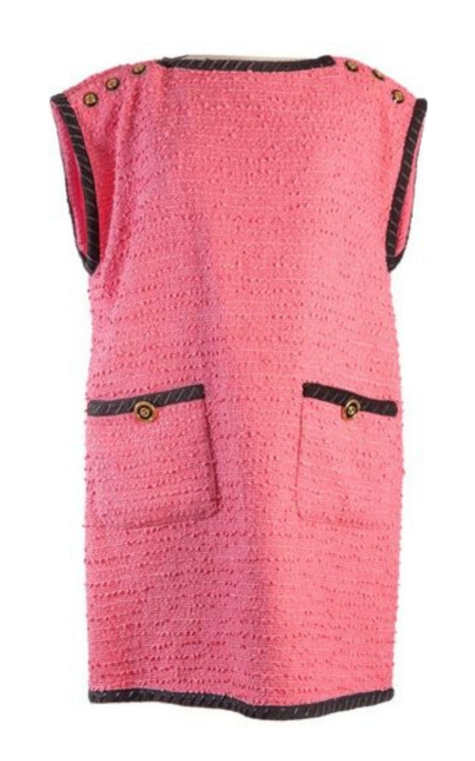 Wool Blend Pink Shift Dress - 1