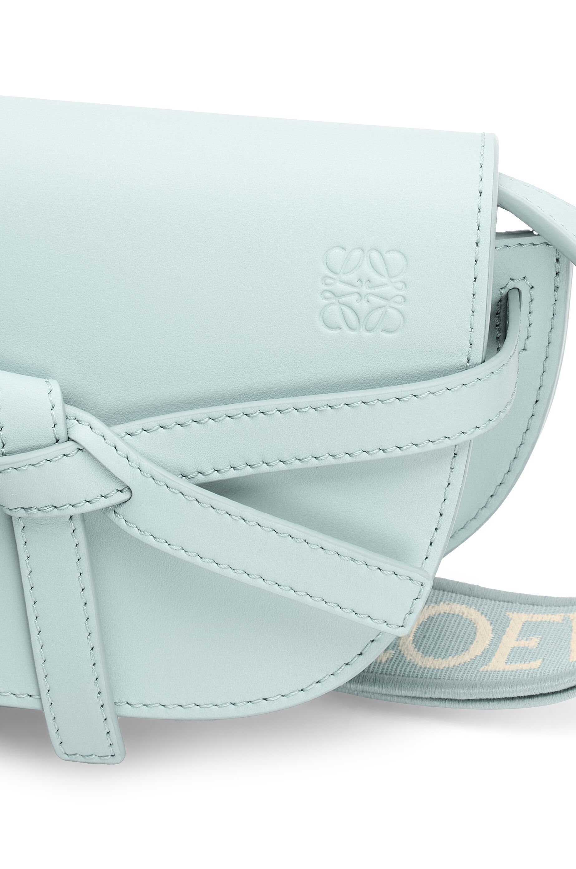 Mini Gate Dual bag in soft calfskin and jacquard - 10