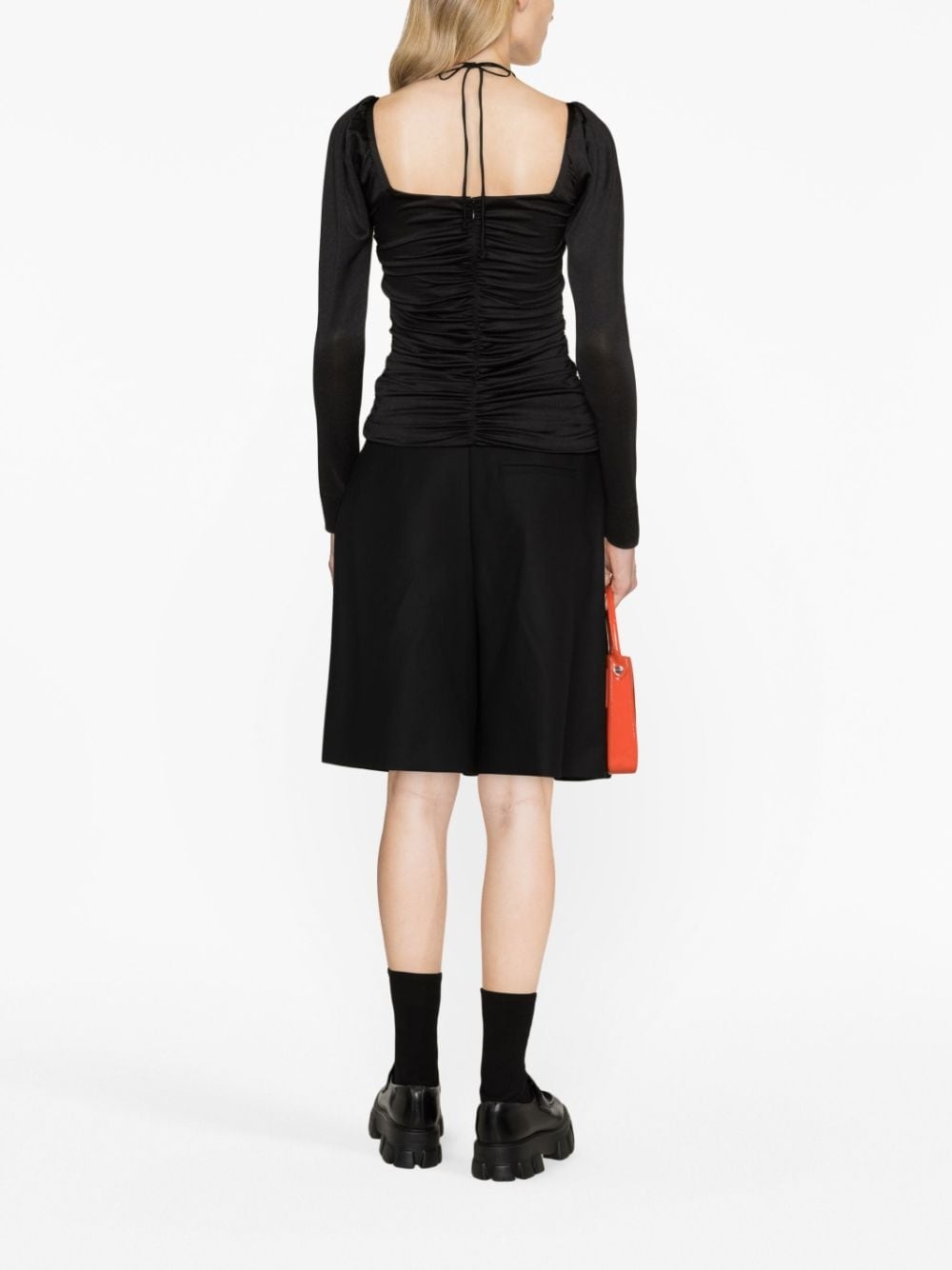 ruched crepe blouse - 3