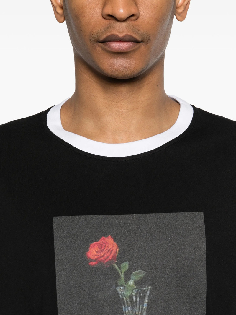 Ernest W. Baker Round-nek Rose-print T-shirt 3