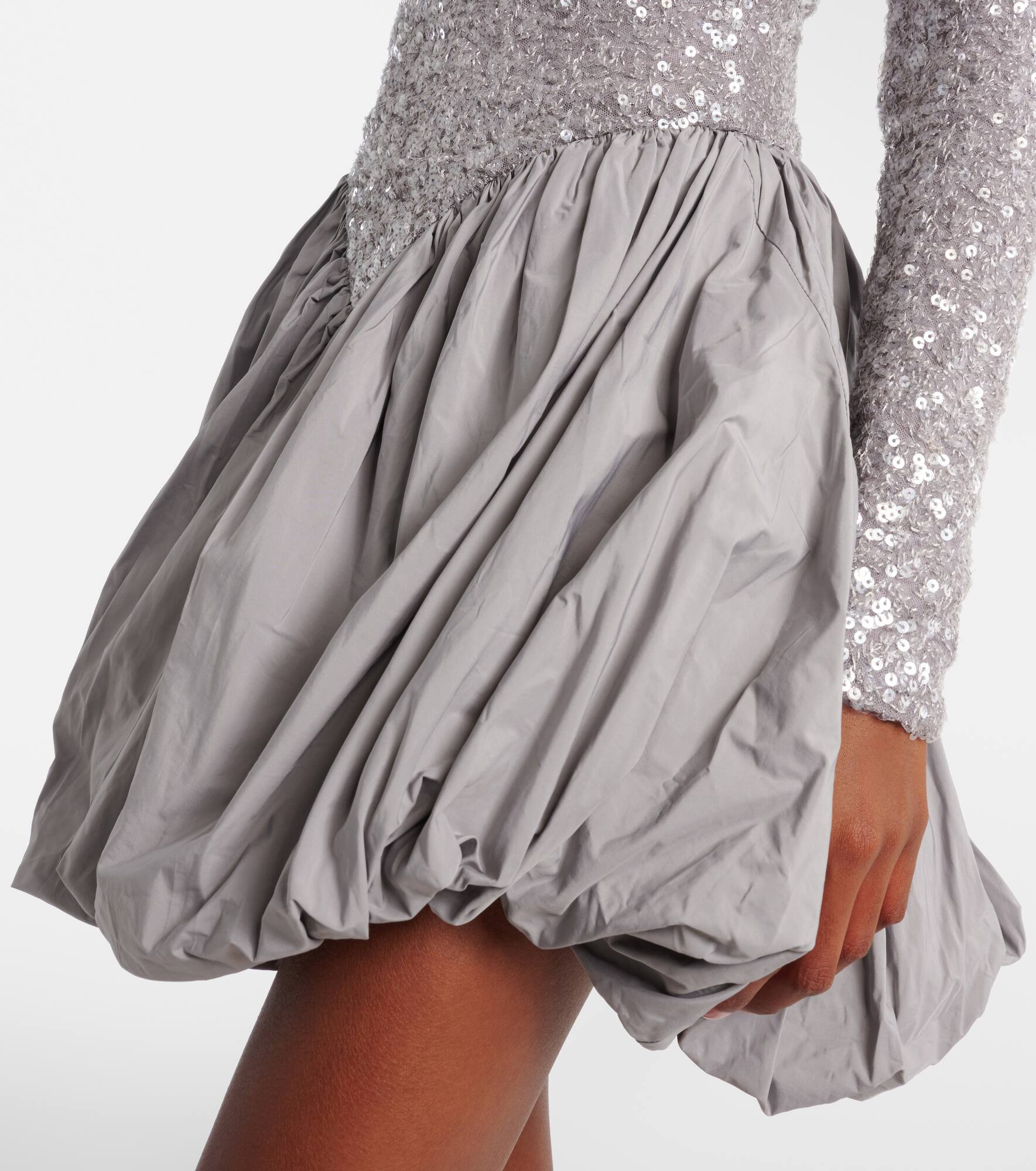 Sequined asymmetric minidress - 5