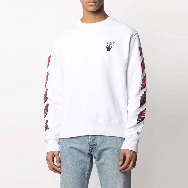 Off-White Men's SS21 Marker Arrows Crew Neck White OMBA025R21FLE0040125 - 2