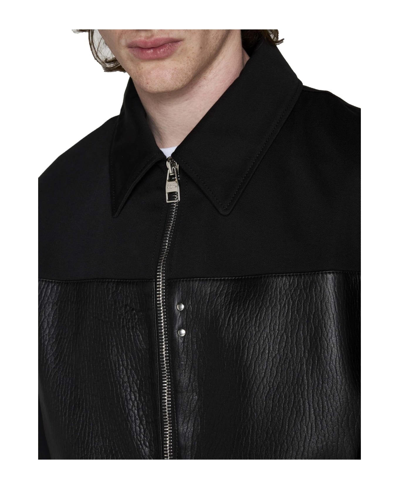 Leather Bomber Jacket - 5