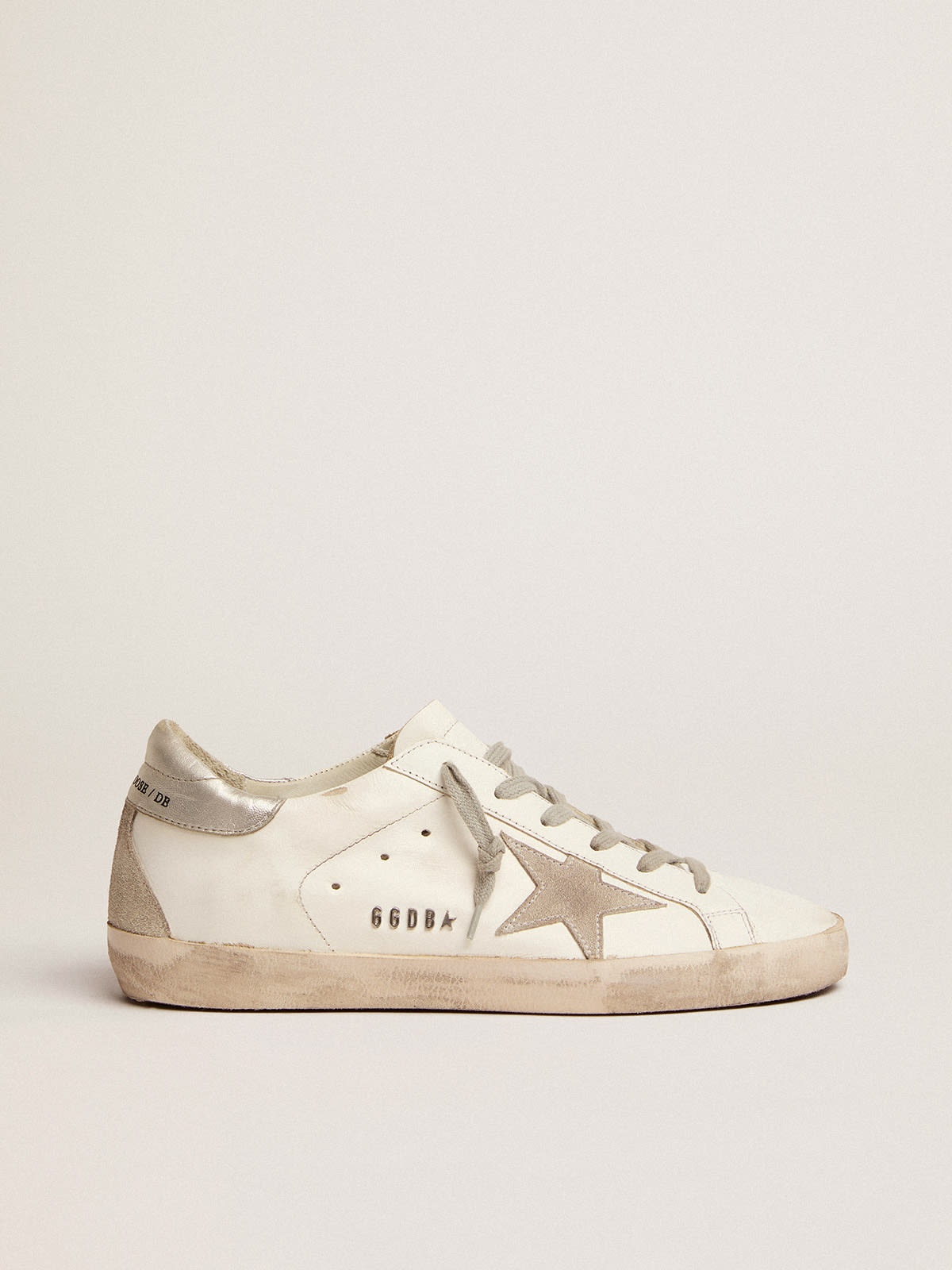 Golden Goose Women’s Super-Star sneakers with silver heel tab and metal ...