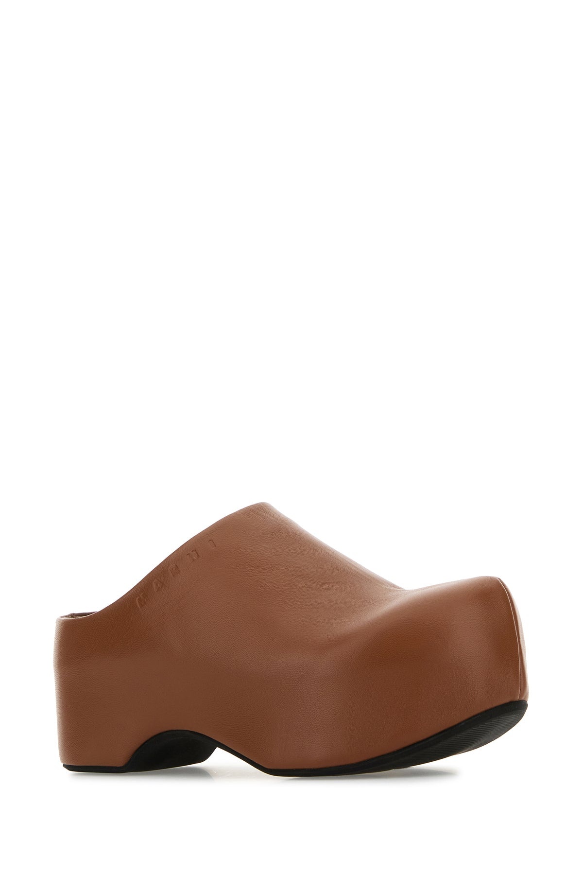 Caramel nappa leather mules - 2