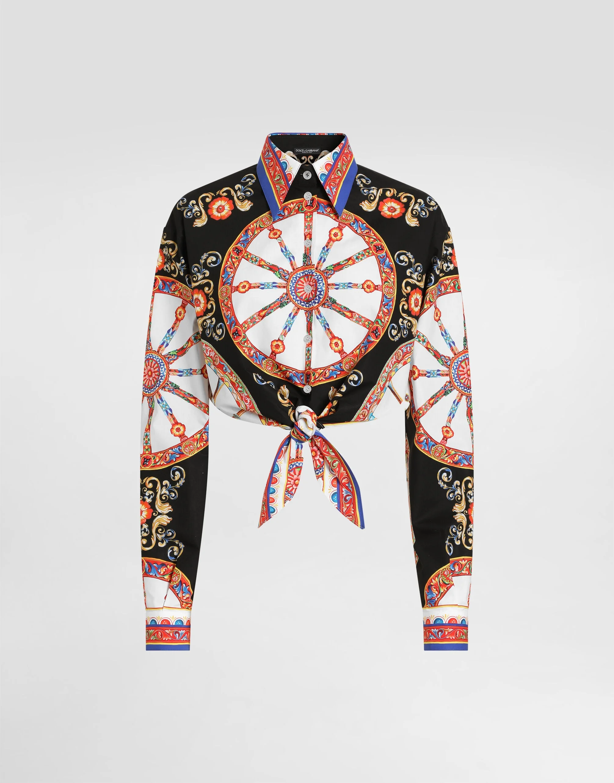 Carretto-print cotton poplin shirt - 1