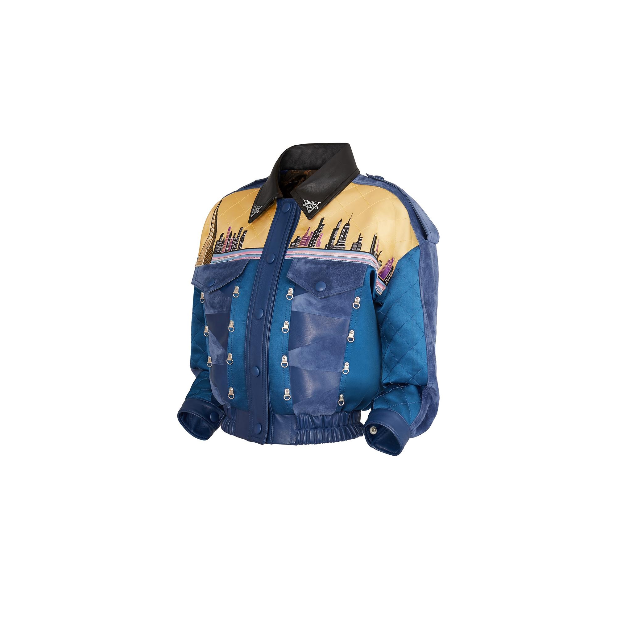 Printed Bi-Material Quilted Jacket - 2