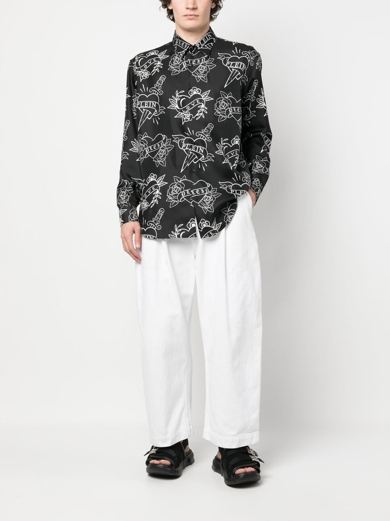 PHILIPP PLEIN logo-print shirt outlook