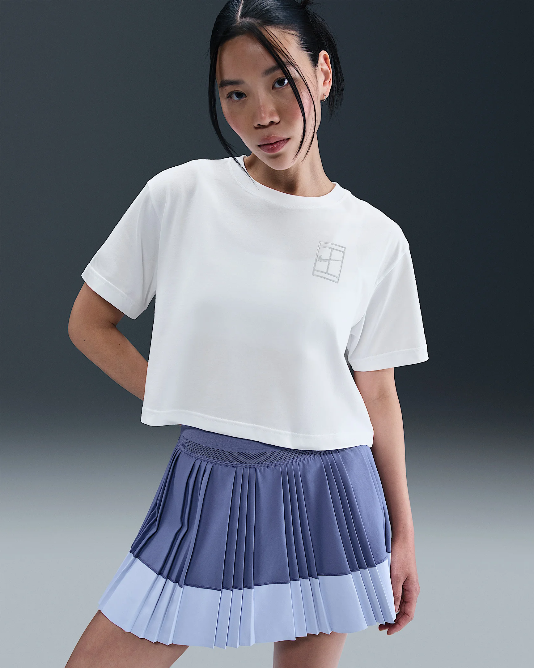 Nike Slam Women's Dri-FIT Short-Sleeve Cropped Tennis T-Shirt - 1