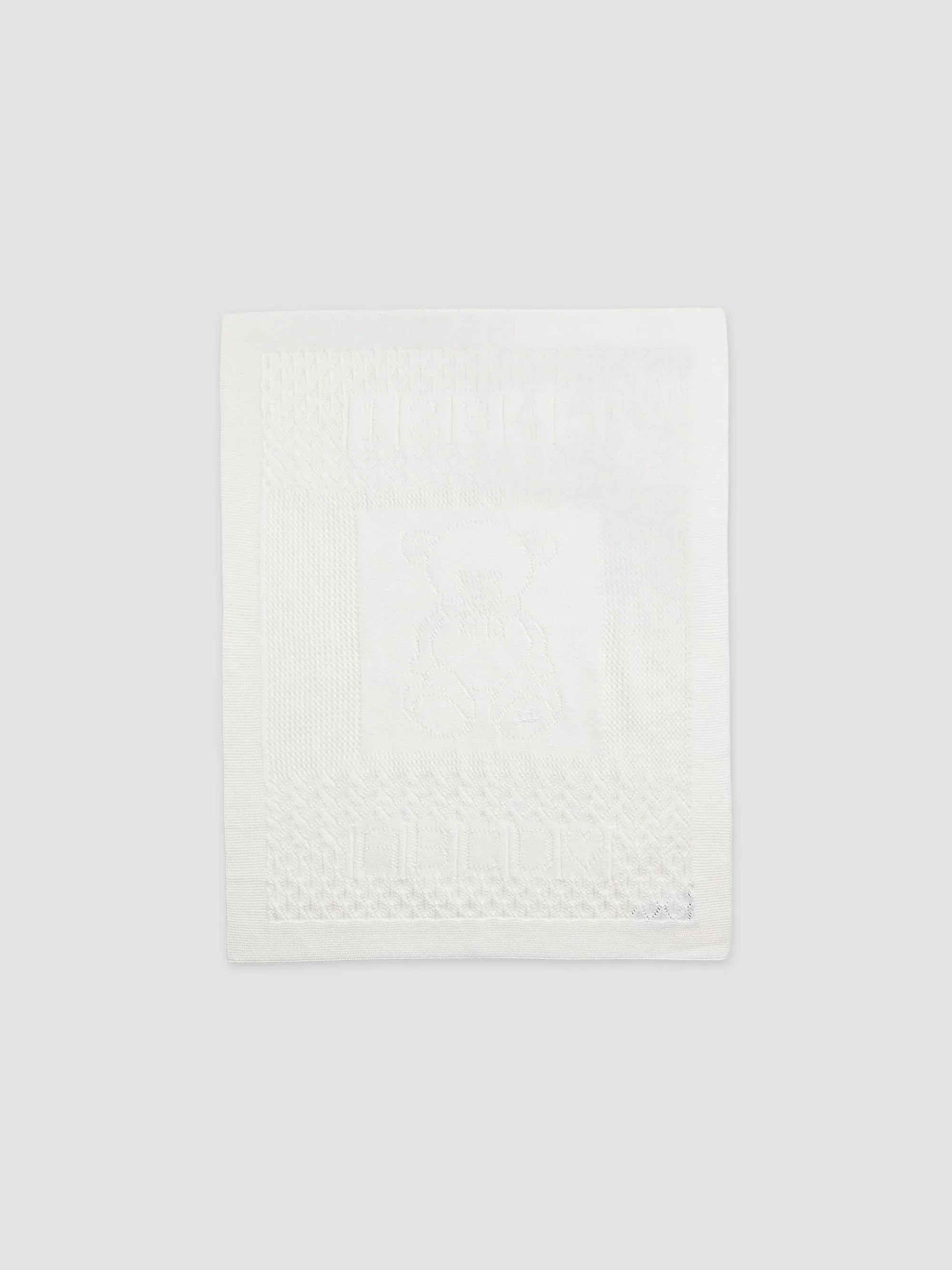 Unisex Organic Cotton Pointelle Blanket - Cream - 1