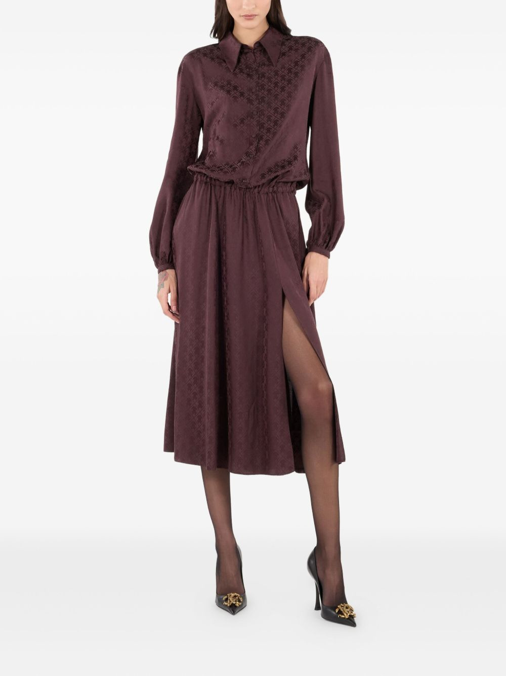 silk shirt dress - 2