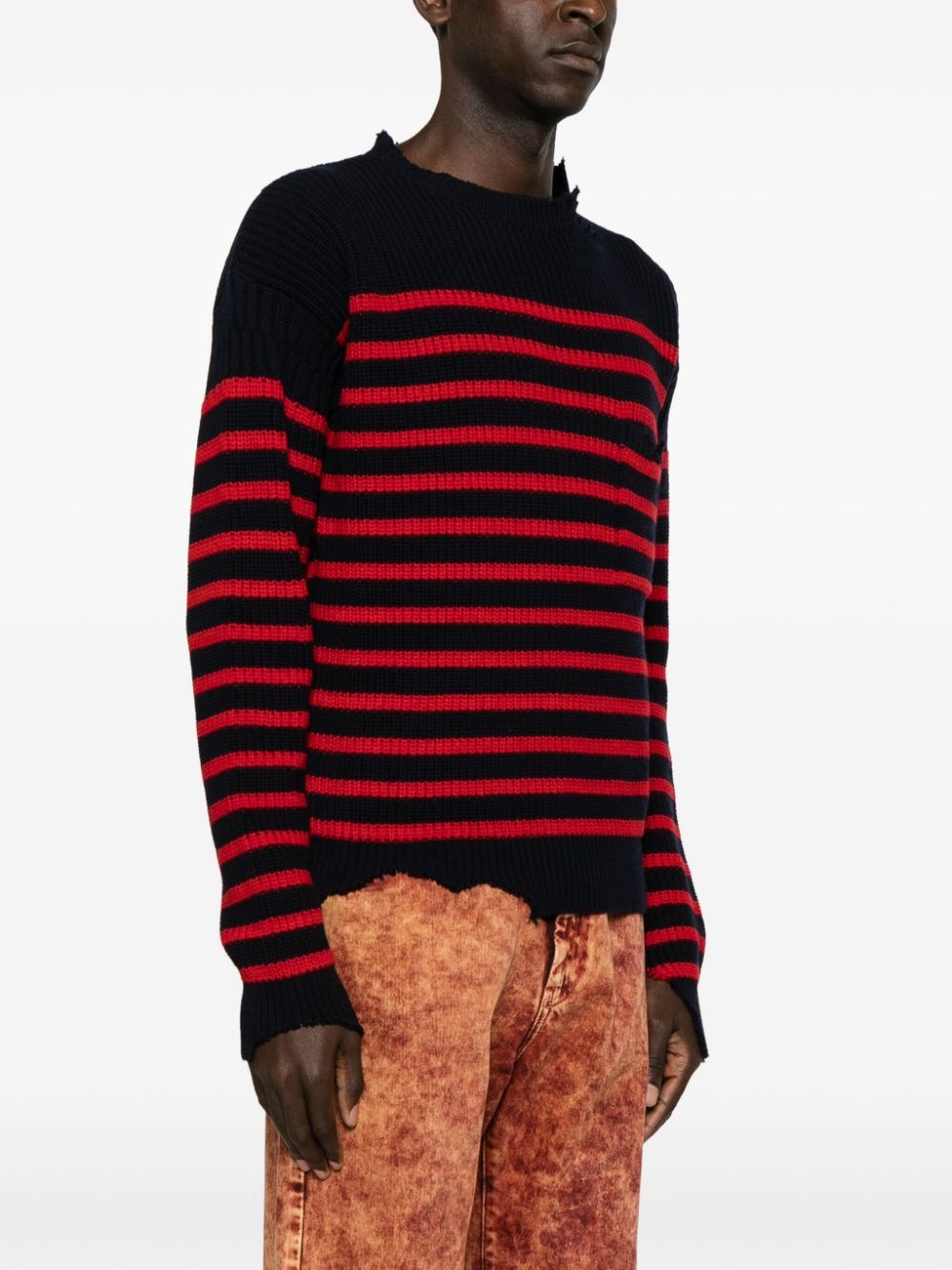 distressed striped jumpers - 3