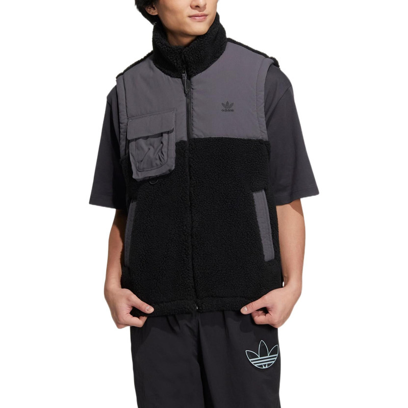 adidas adidas Originals WW Sherpa Vests 'Black Grey' IC8160 outlook