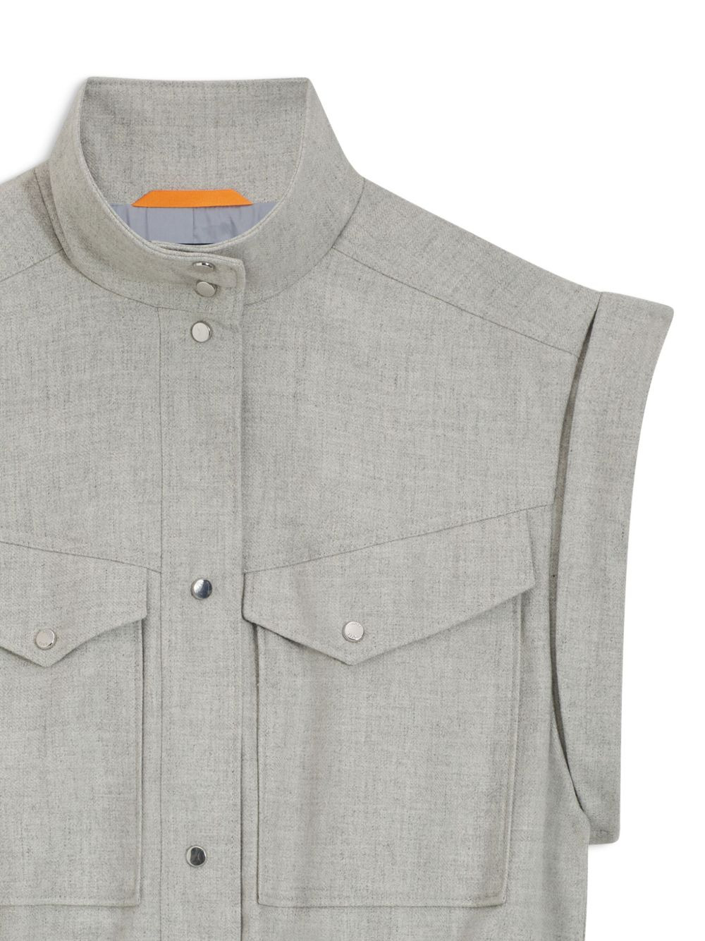 pocket-detail sleeveless gilet - 2