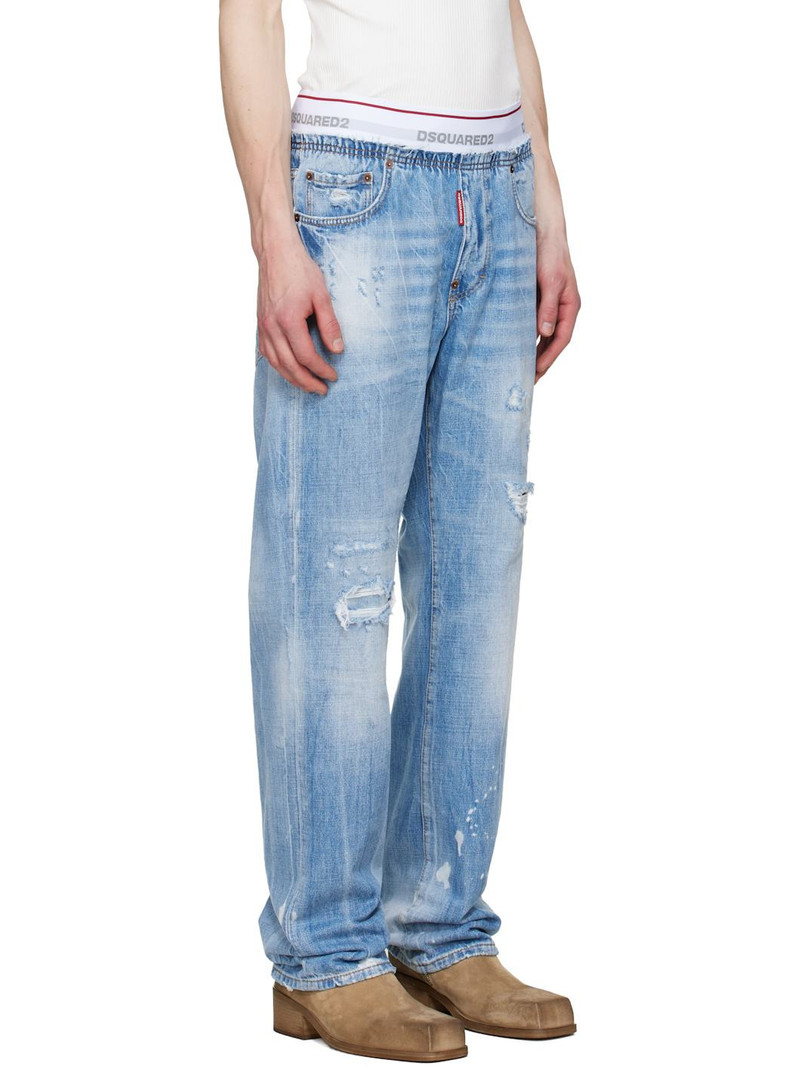 Blue Light Wash Jogger Jeans 2