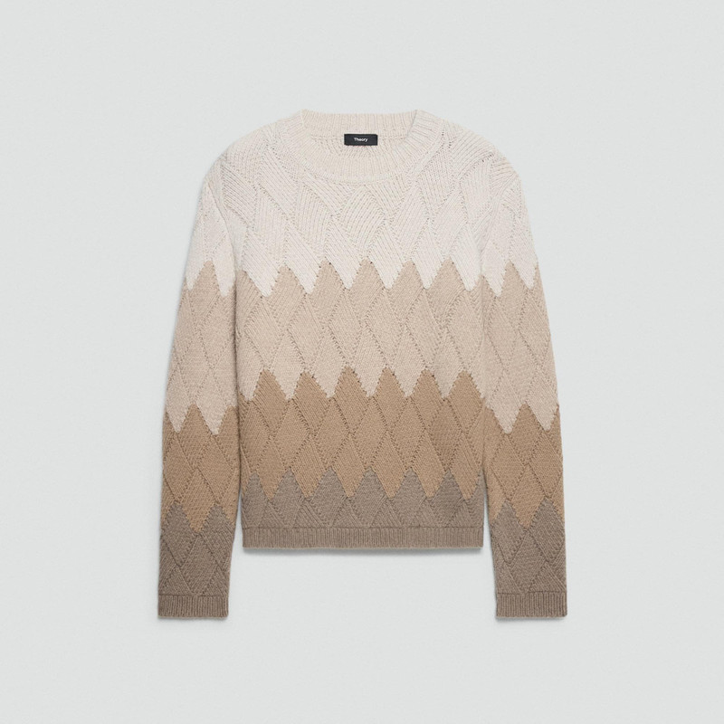 Diamond Weave Sweater in Felted Wool-Cashmere 1