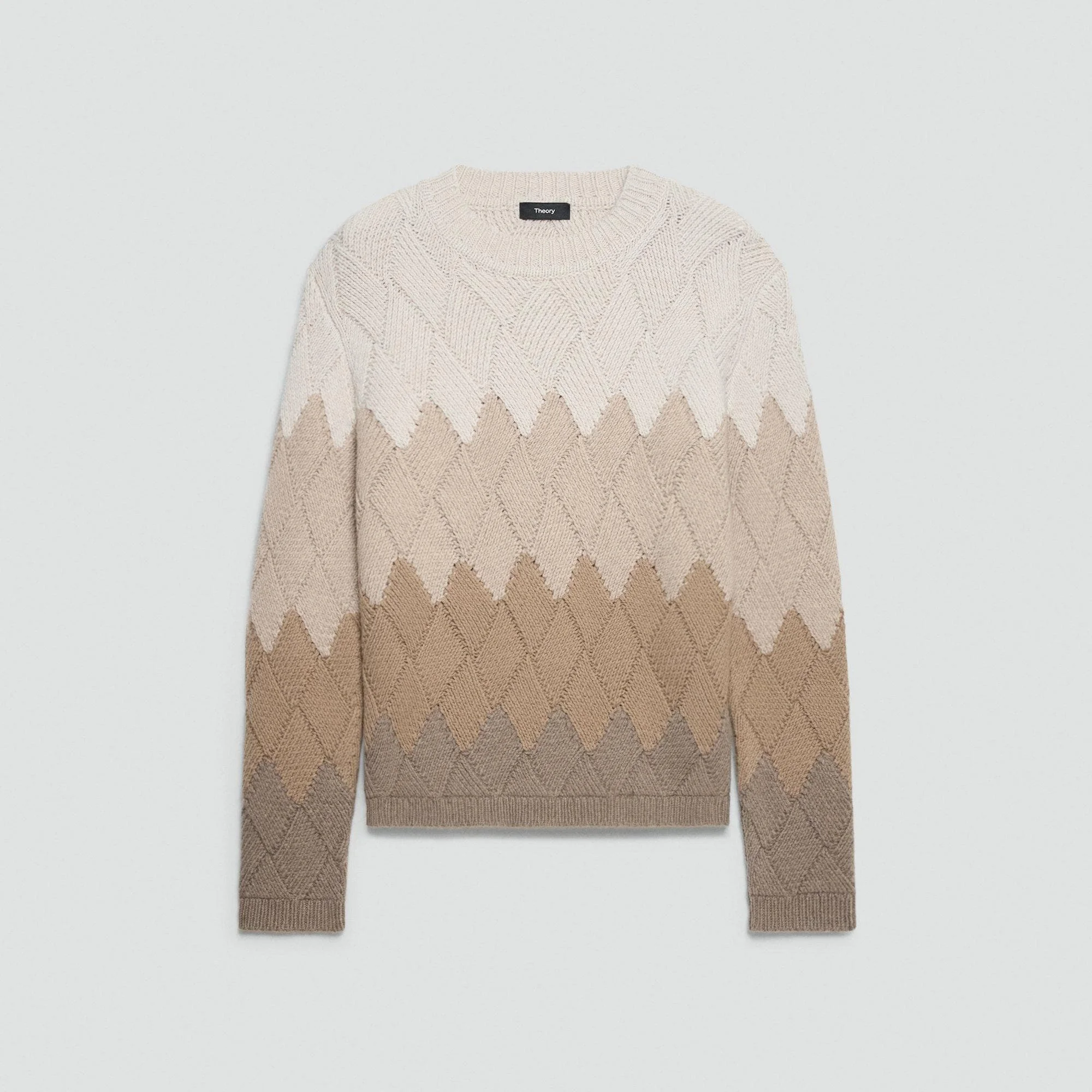 Diamond Weave Sweater in Felted Wool-Cashmere - 1