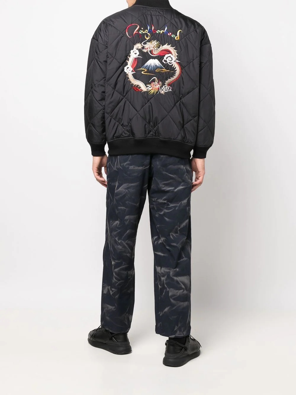 embroidered-design bomber jacket - 2