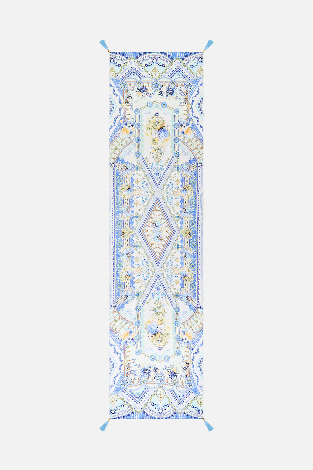 LONG SILK CRINKLE CHIFFON SCARF - 2