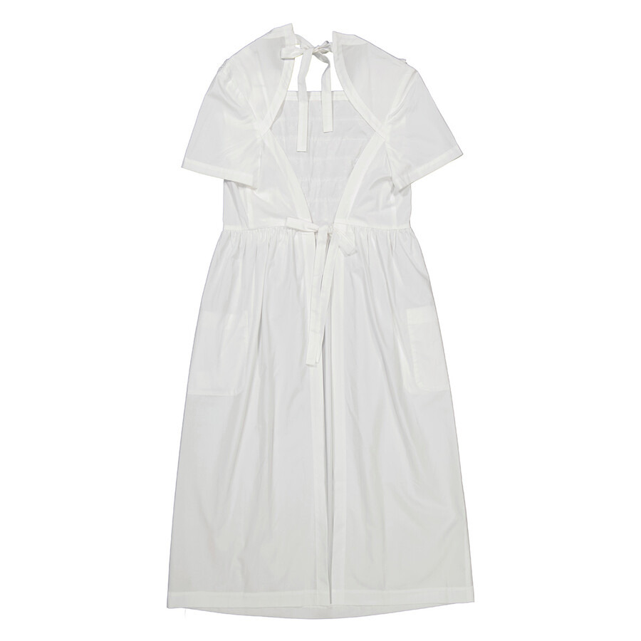 Comme Des Garcons Girl White Ruffled Cotton-poplin Dress - 5