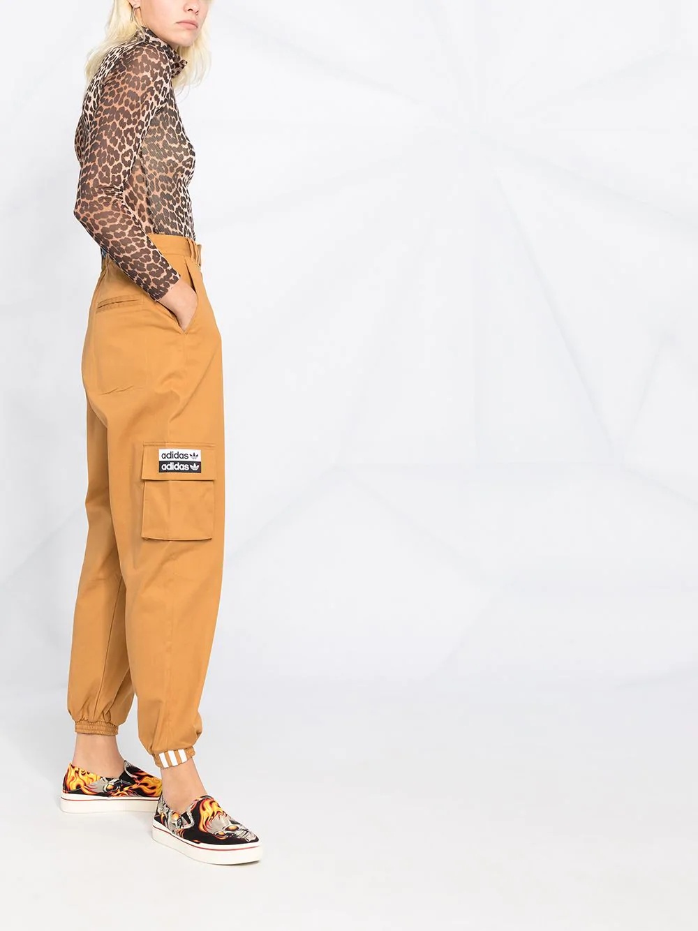 trefoil-logo cargo trousers - 6