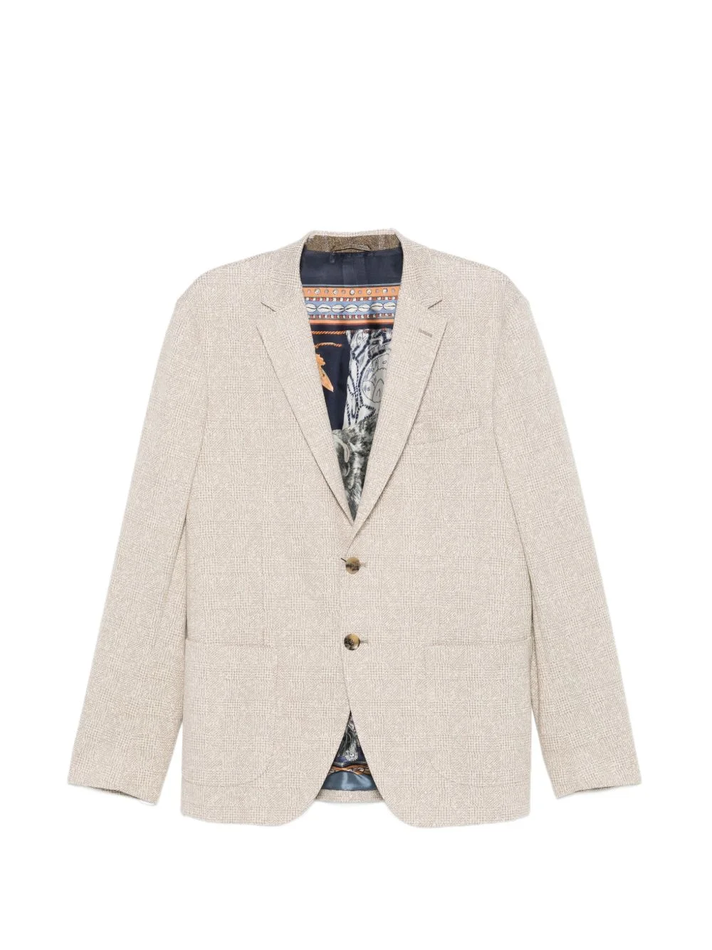 checked two-button blazer - 1