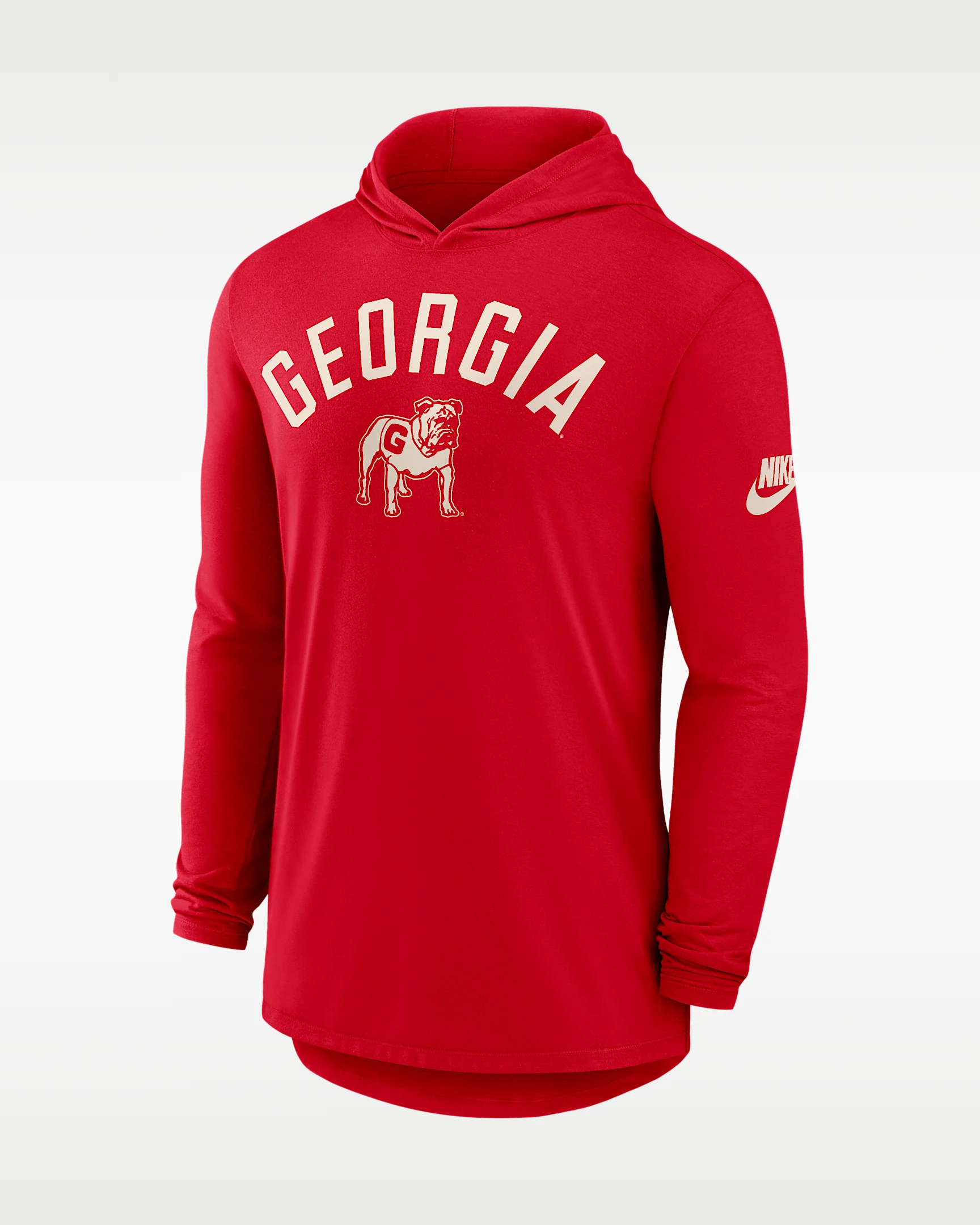 Georgia Legacy Arch Men's Nike Dri-FIT College Long-Sleeve Hooded T-Shirt - 1