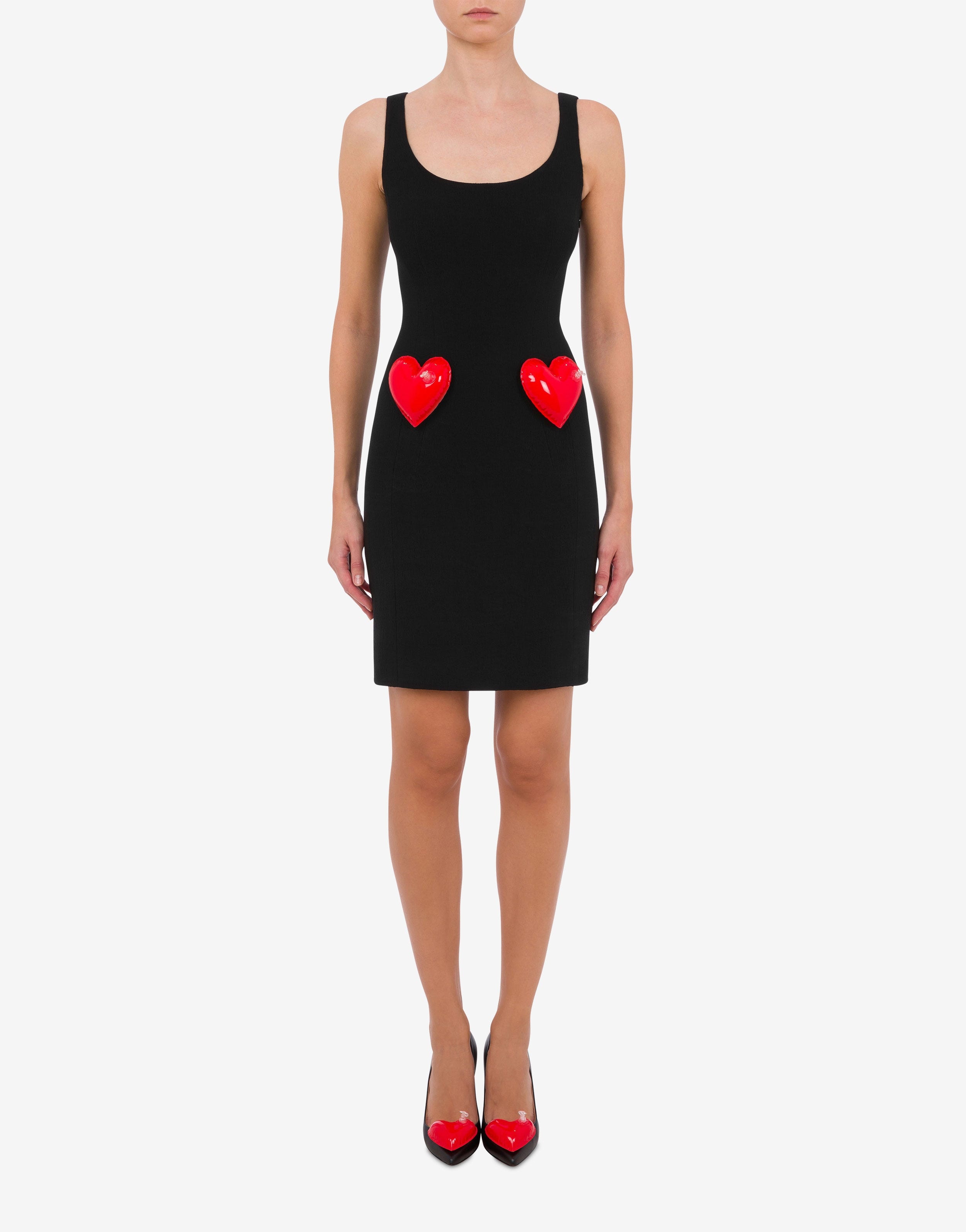 Moschino INFLATABLE HEARTS CRÊPE DRESS | REVERSIBLE 