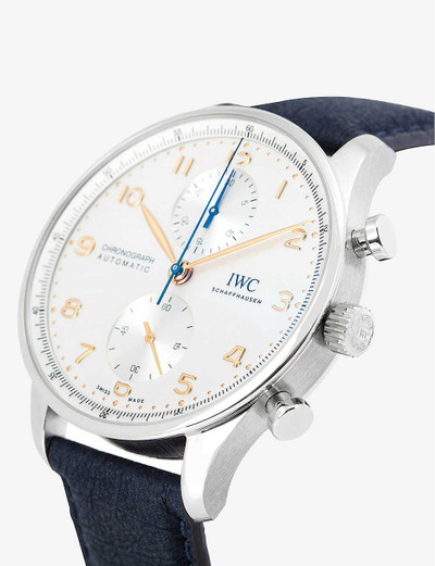 IWC Schaffhausen IW371604 Portugieser stainless-steel and leather automatic watch outlook