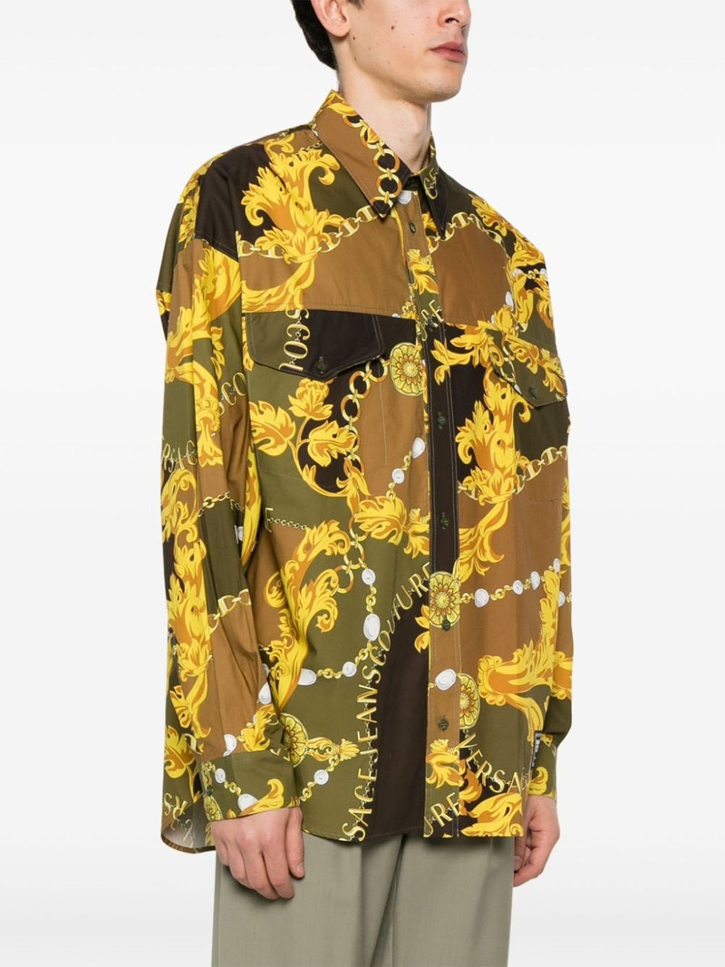 Chain Couture 인쇄 면 셔츠 3