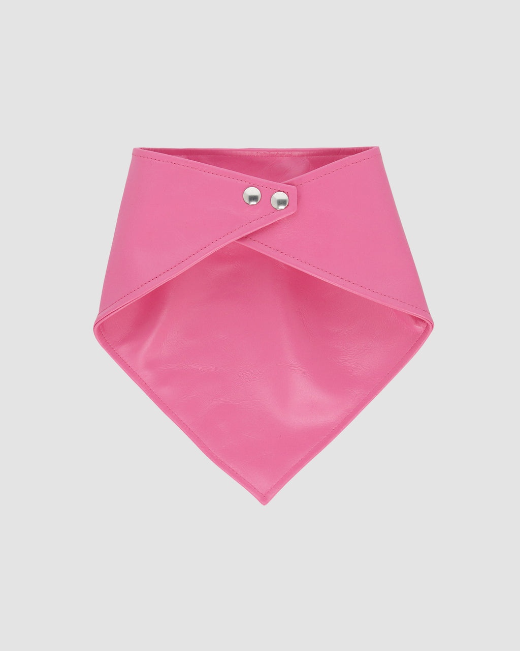 LEATHER BANDANA WITH METAL LOGO - 2