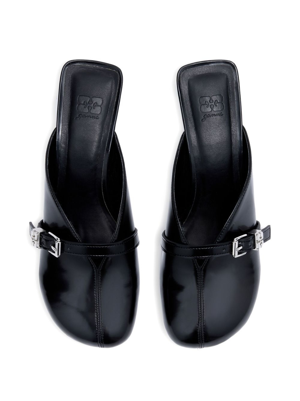 buckle heeled mules - 3