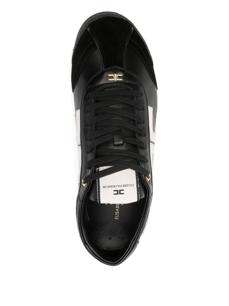 logo-detail leather sneakers 4
