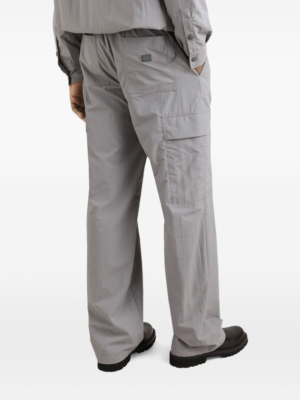 elasticated-waist cargo trousers - 5
