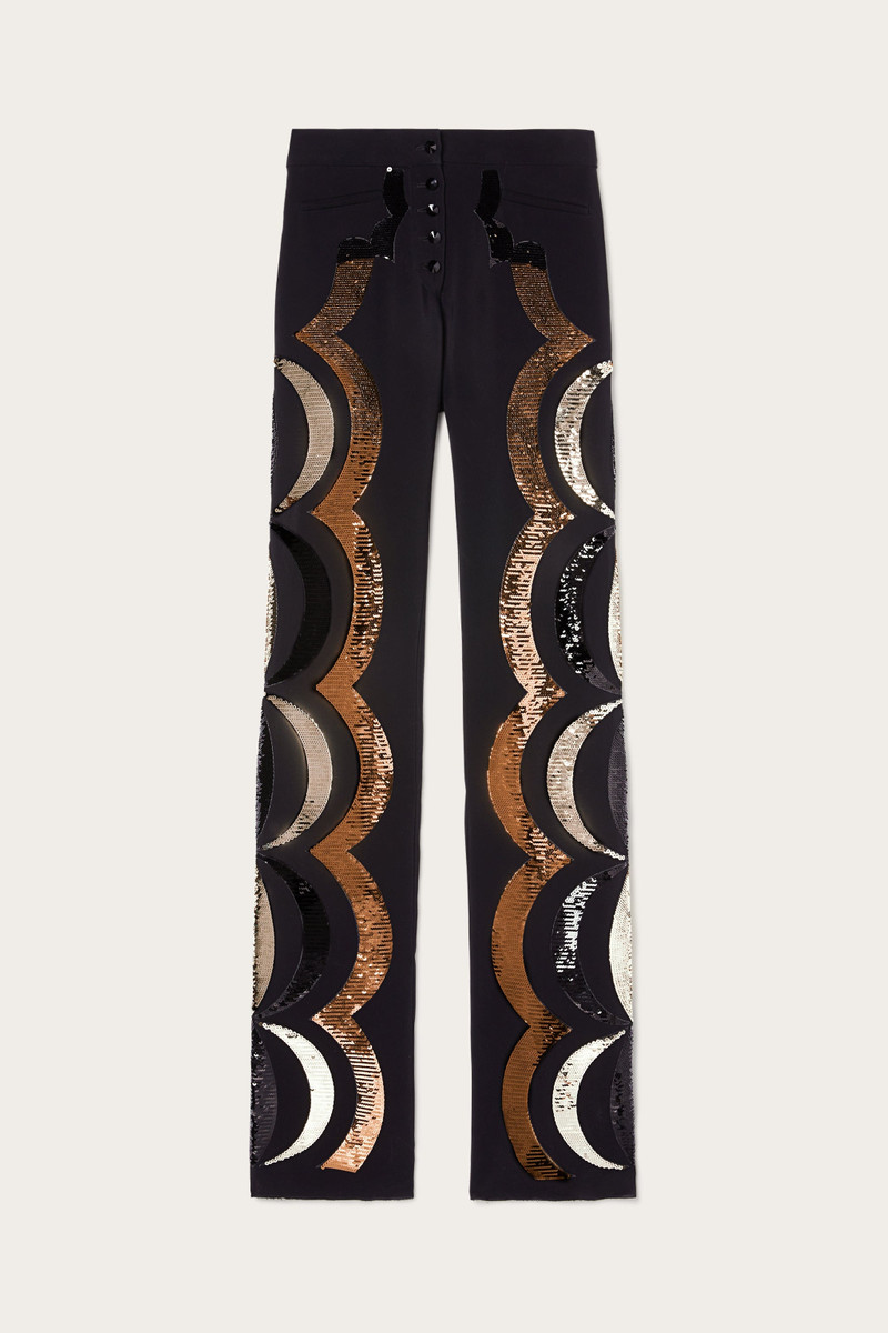EMBROIDERED STRAIGHT-LEG PANTS 1