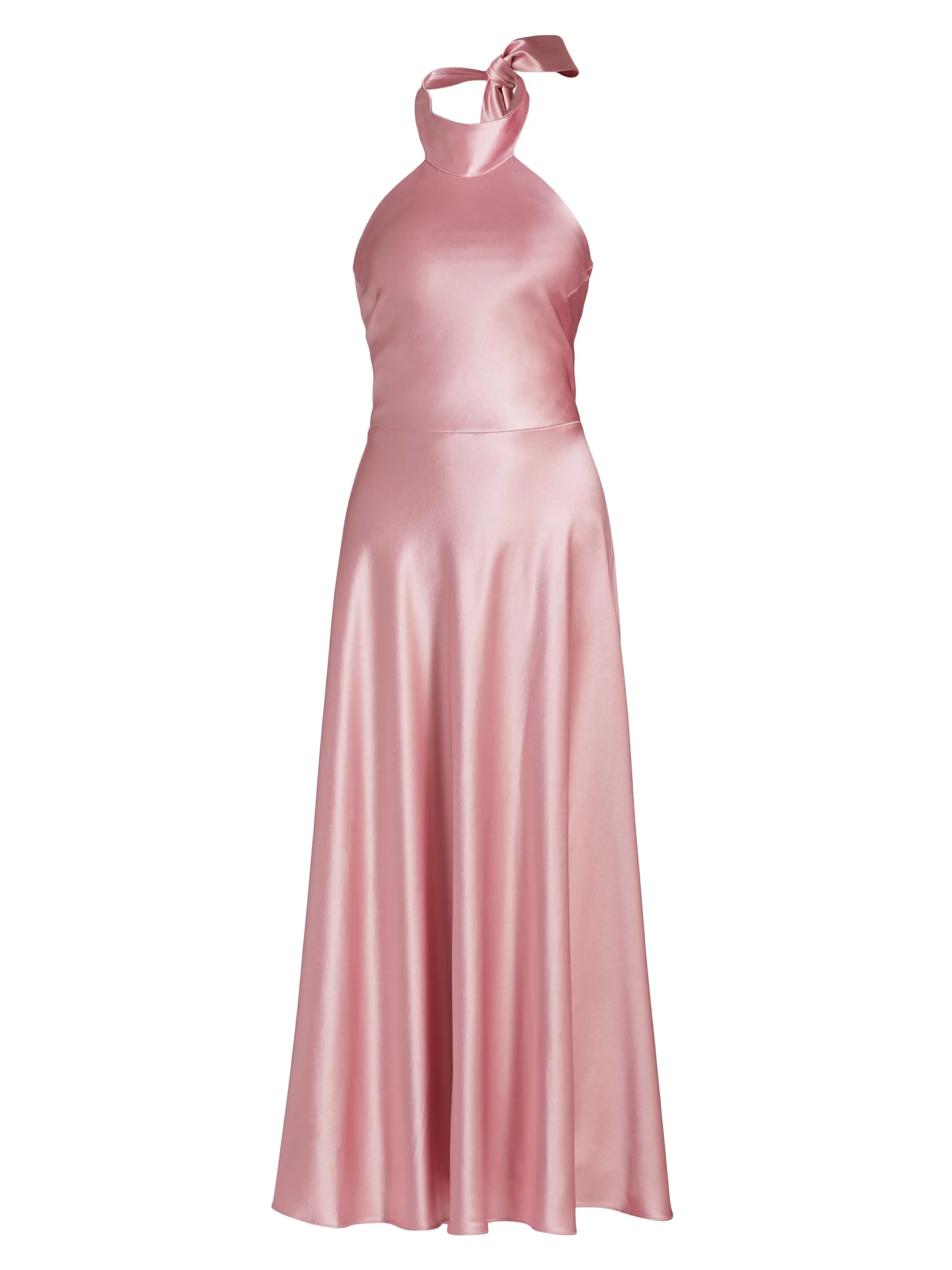 Women's Aurora Satin Midi-Dress - Pink - 1