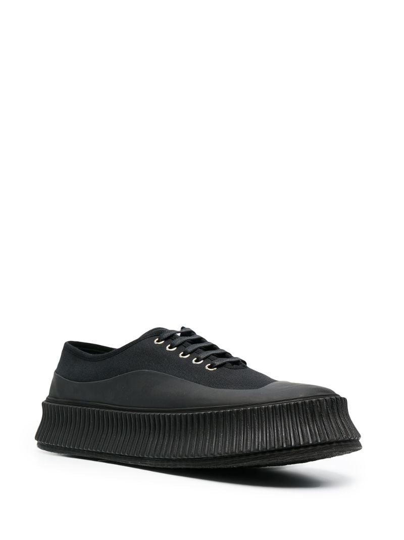 lace-up low-top sneakers - 4