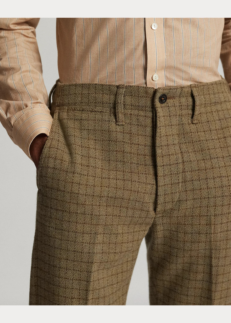 Checked Wool Tweed Officer’s Pant 5
