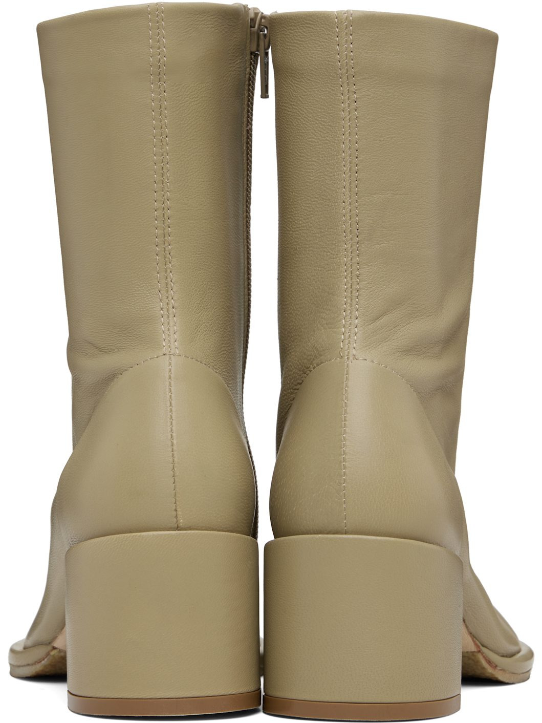 Beige Josiah Lamb Nappa Leather Boots - 2