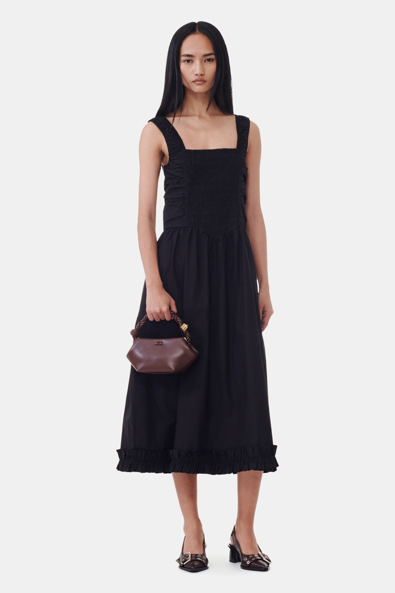 BROWN MINI GANNI BOU BAG - 4