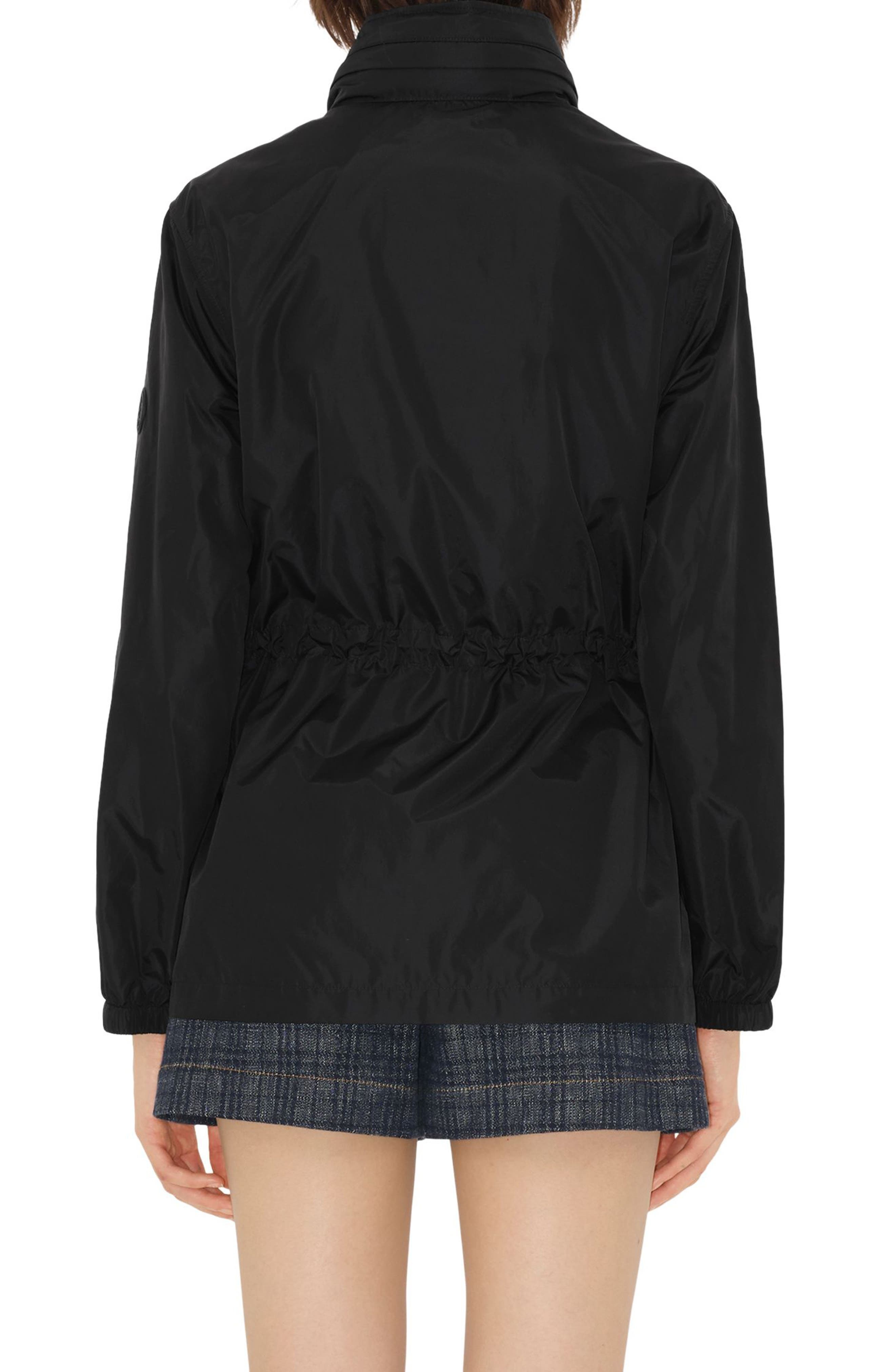 burberry Check Trim Nylon Parka in Black at Nordstrom - 2