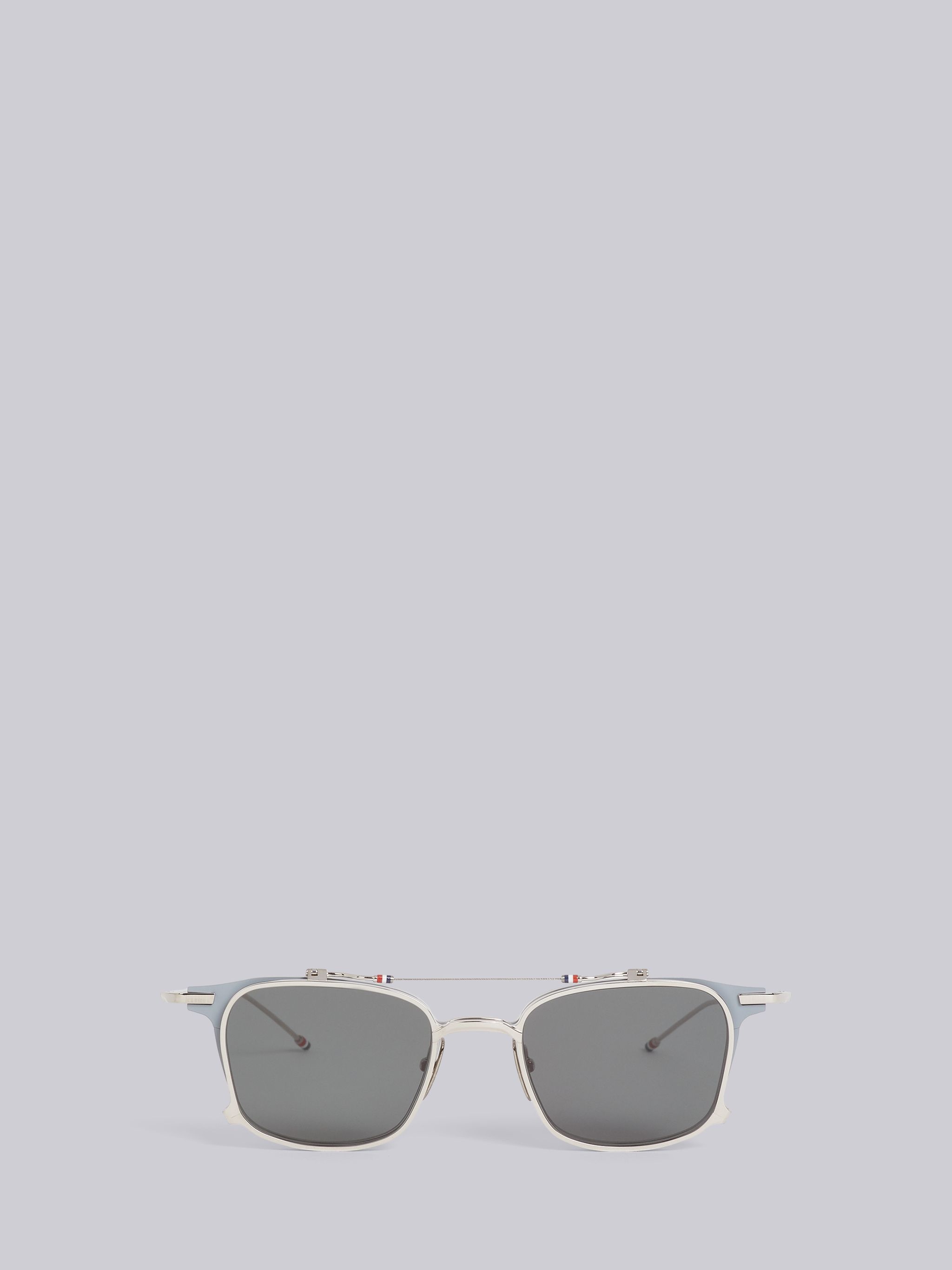 TB817 - Grey Matte Iron Clubmaster Sunglasses - 1