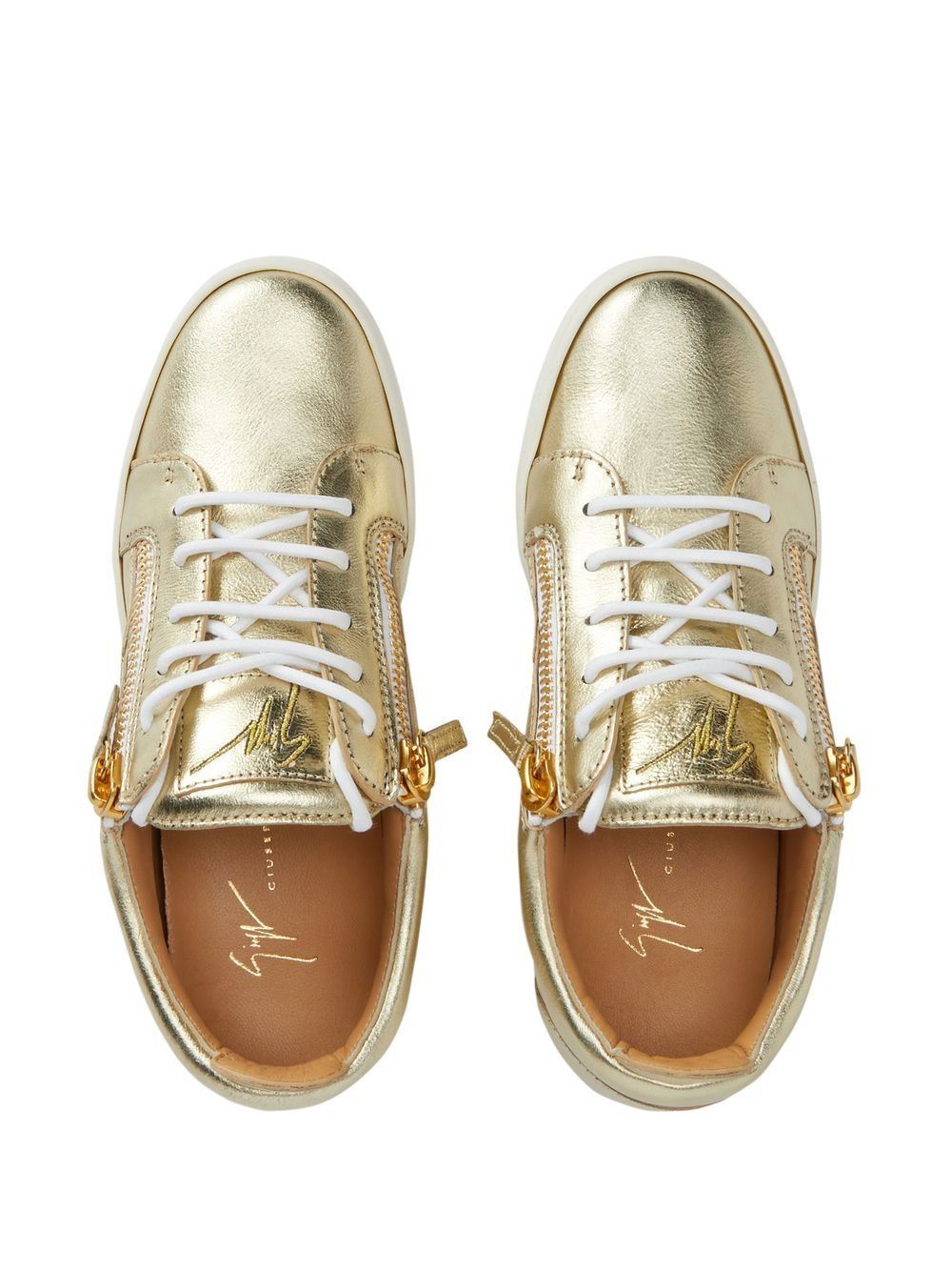 Nicki metallic lace-up sneakers - 4
