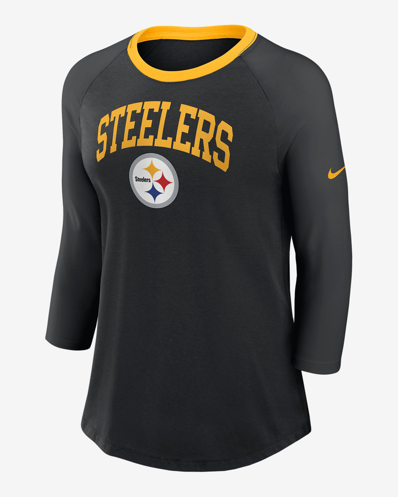 Pittsburgh Steelers Women's Nike NFL 3/4-Sleeve T-Shirt 1