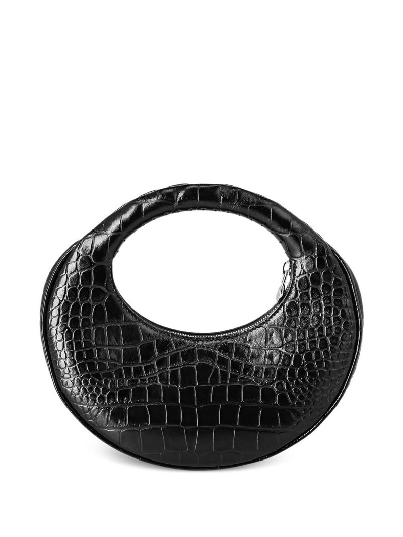 medium Moon crocodile-print clutch bag 3