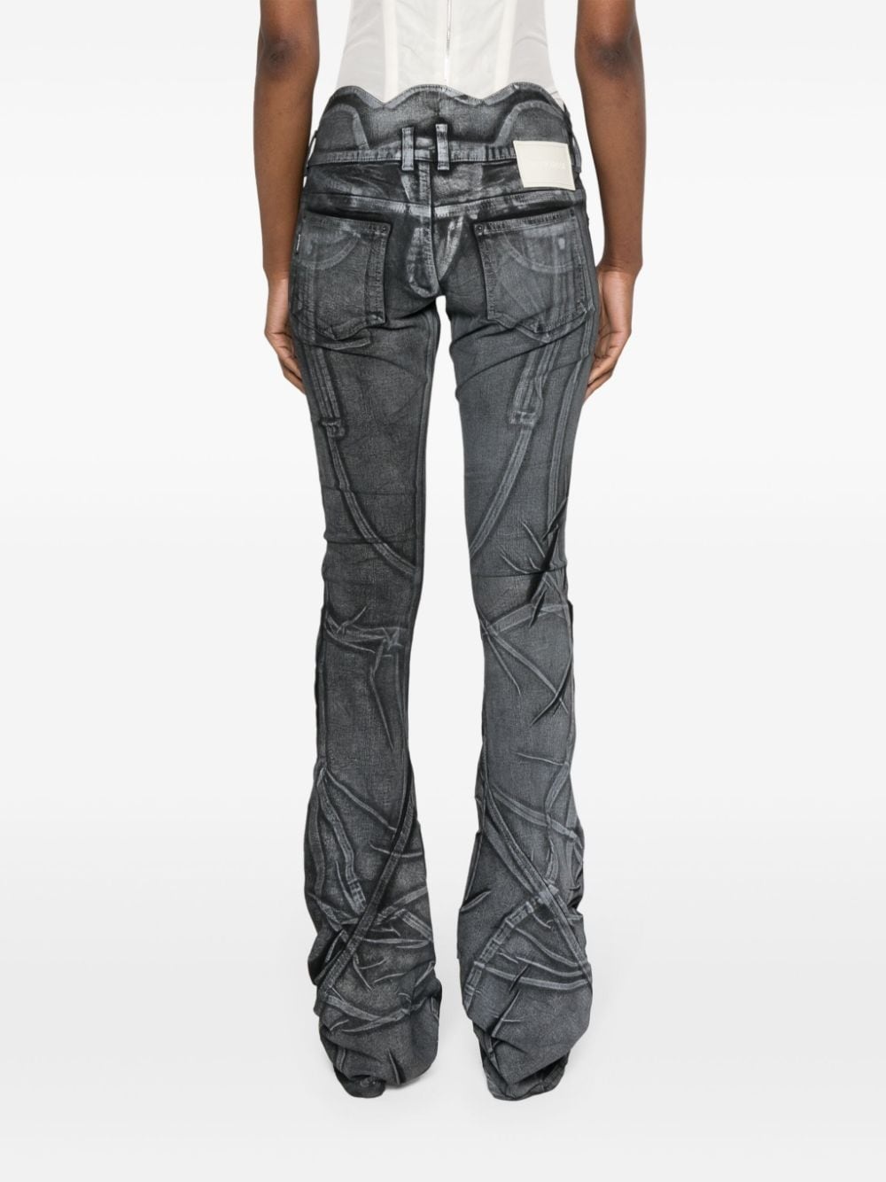 Big Waistband Drape skinny jeans - 4