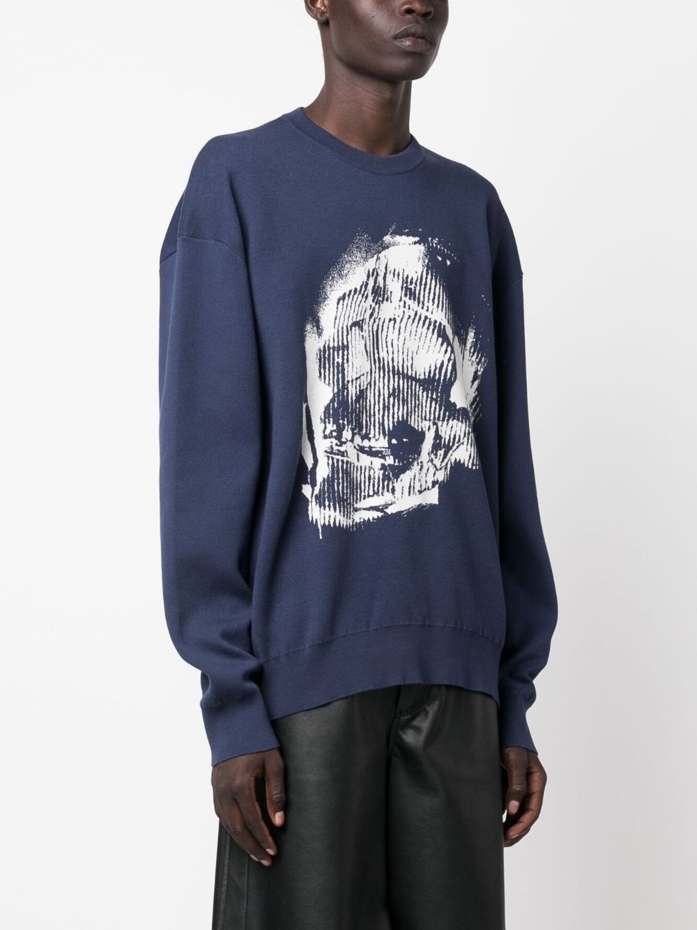 Skull Graffiti jacquard-knit jumper - 3