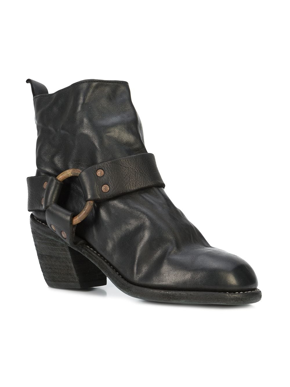 brass hardware mid-heel boot - 2